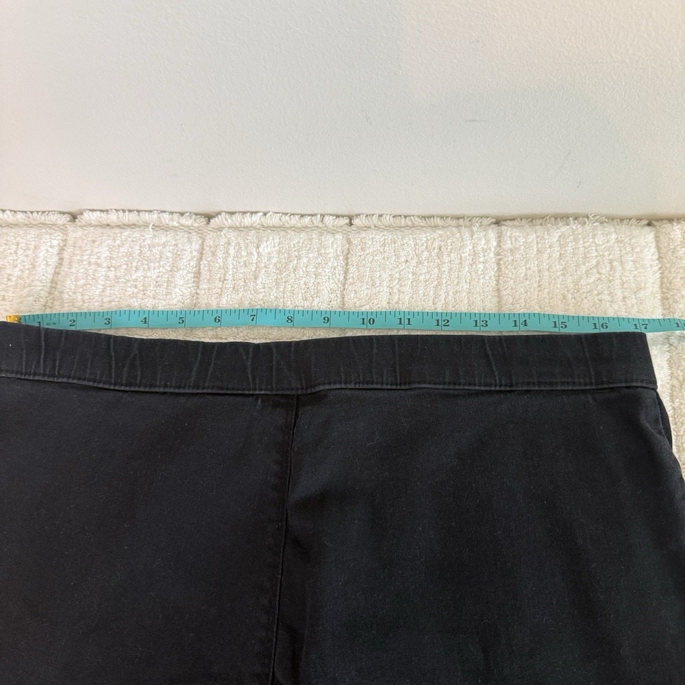 Womens Black Pull On Capris Size XL Stretch Summer Vacation Minimalist Travel - Picture 7 of 14